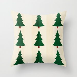 pine tree patterned pillow