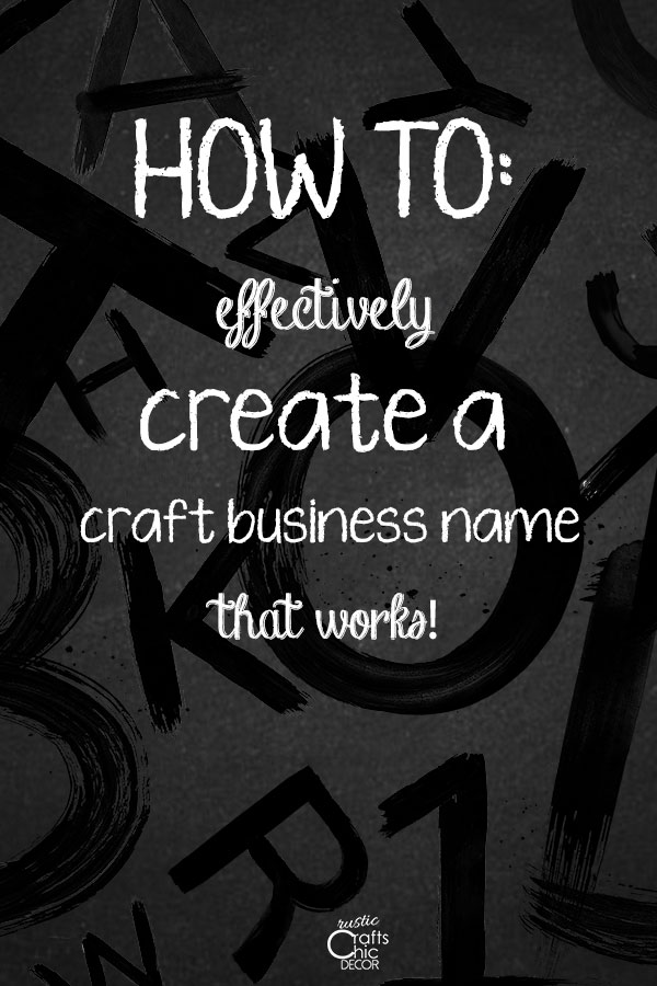 help with craft business names