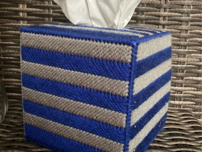 woven plastic canvas tissue box