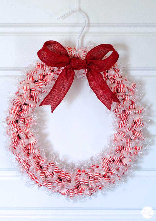 candy christmas wreath