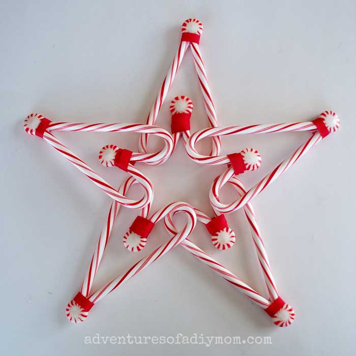 candy cane star tree topper