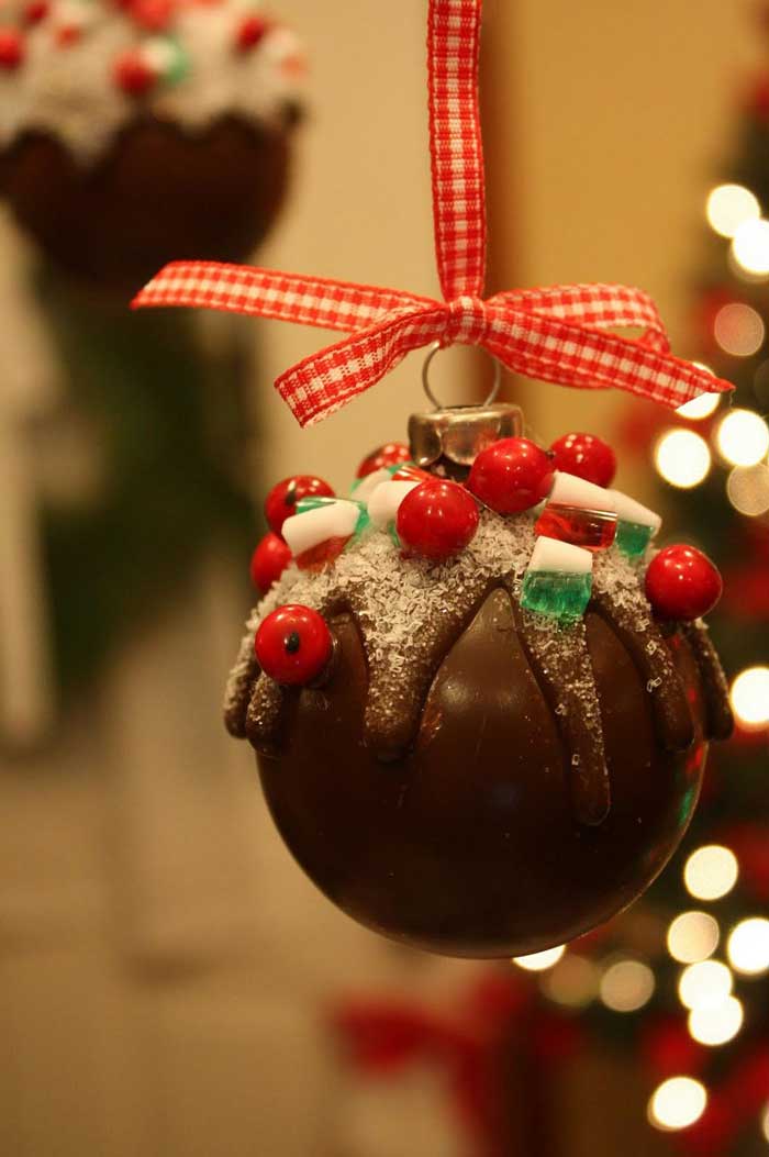 chocolate candy ornament