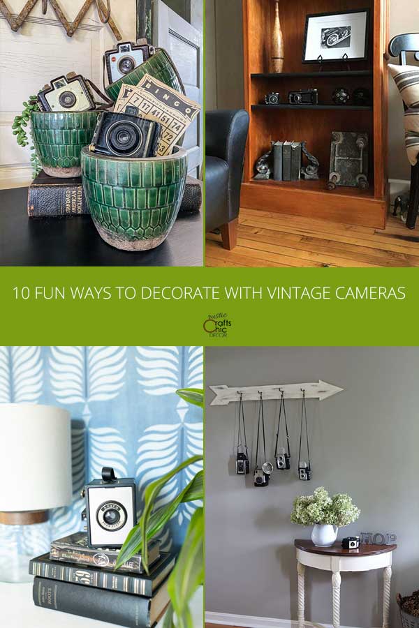 decorating with vintage cameras