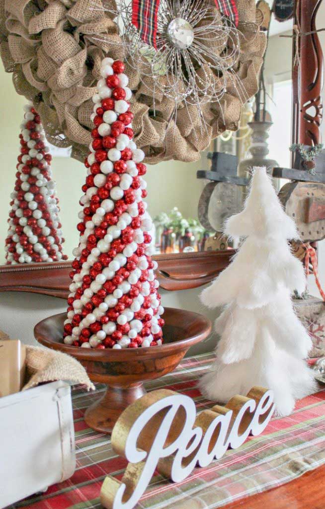 diy faux candy cane tree