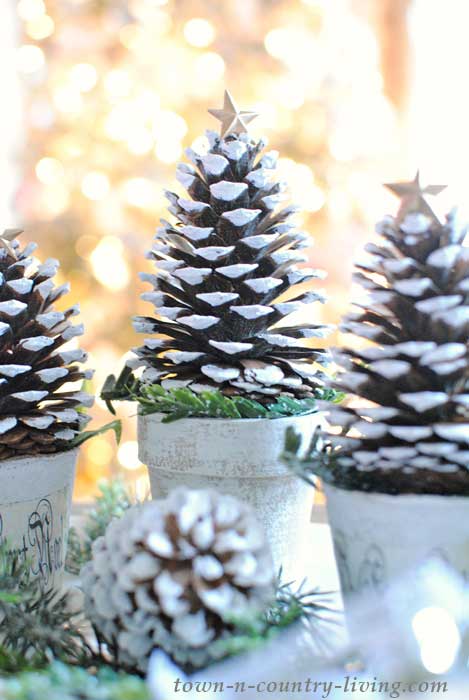 mini pine cone christmas trees