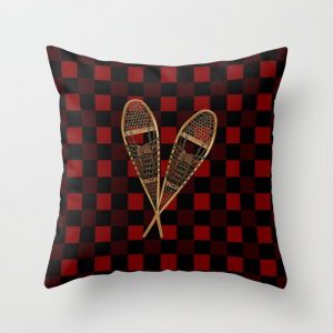 snowshoe lodge pillow