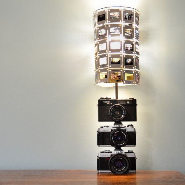 vintage camera lamp