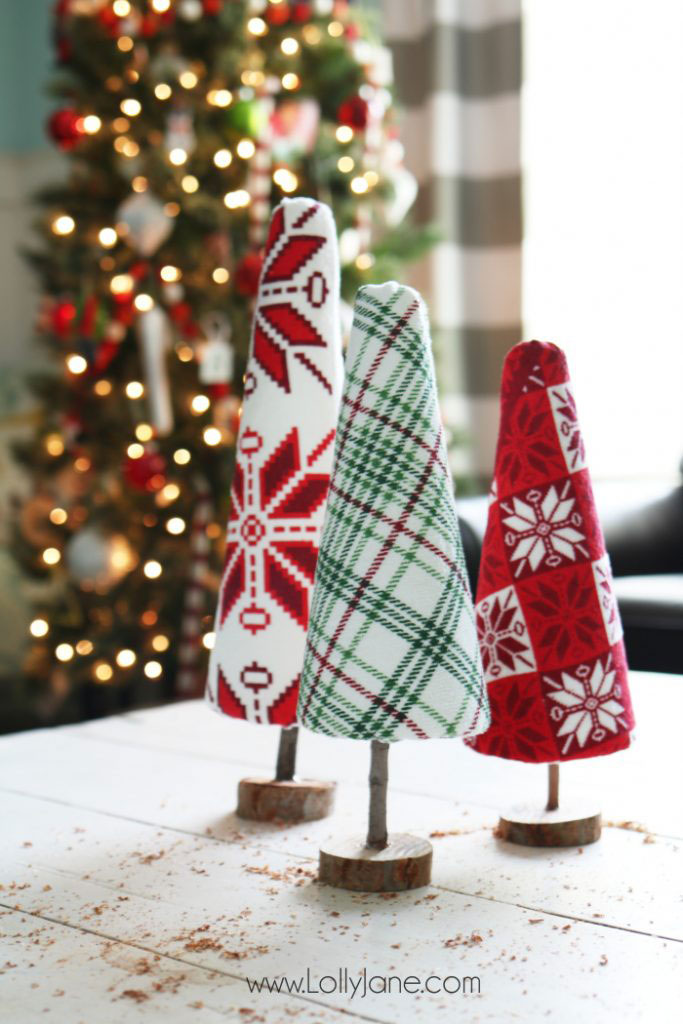 SWEATER SLEEVE CHRISTMAS TREES Mad in Crafts