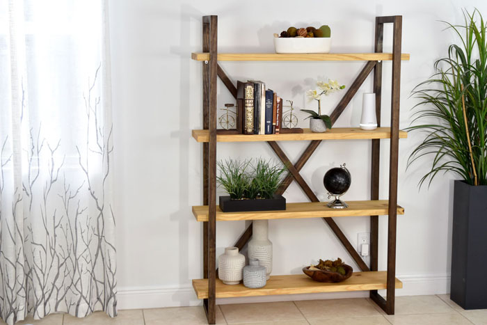 diy rustic bookshelf