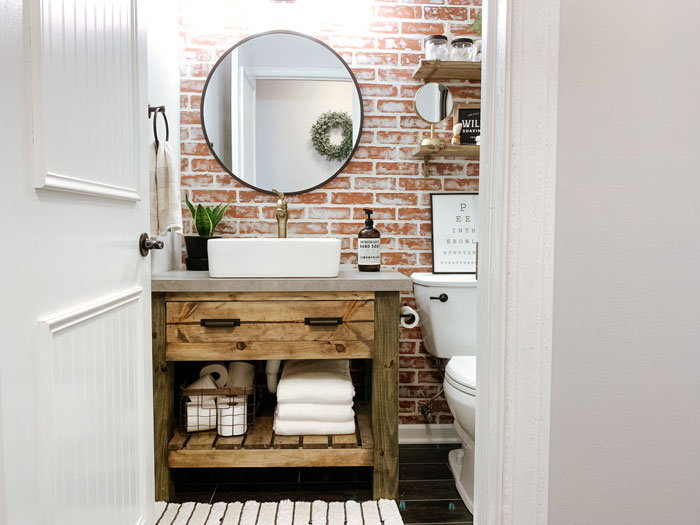 diy wooden vanity