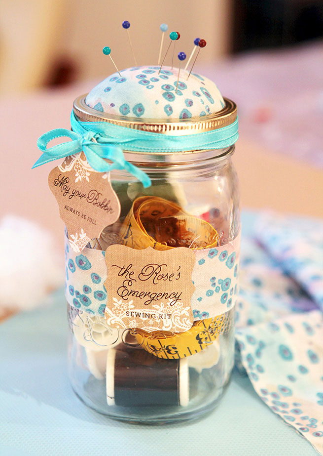 mason jar sewing kit