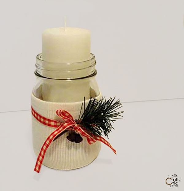 diy sweater candle holder