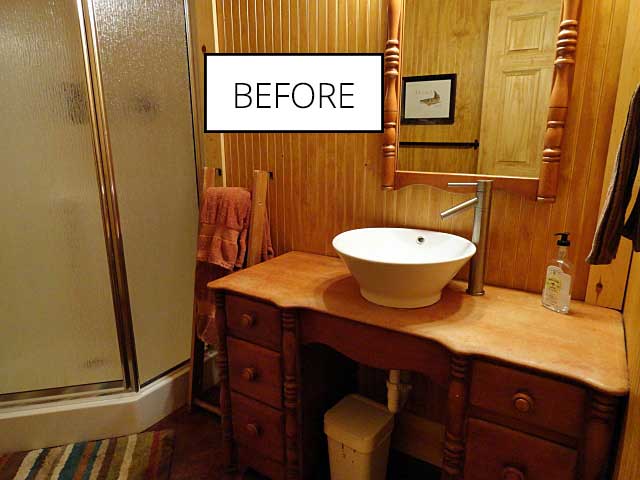 bathroom vanity before