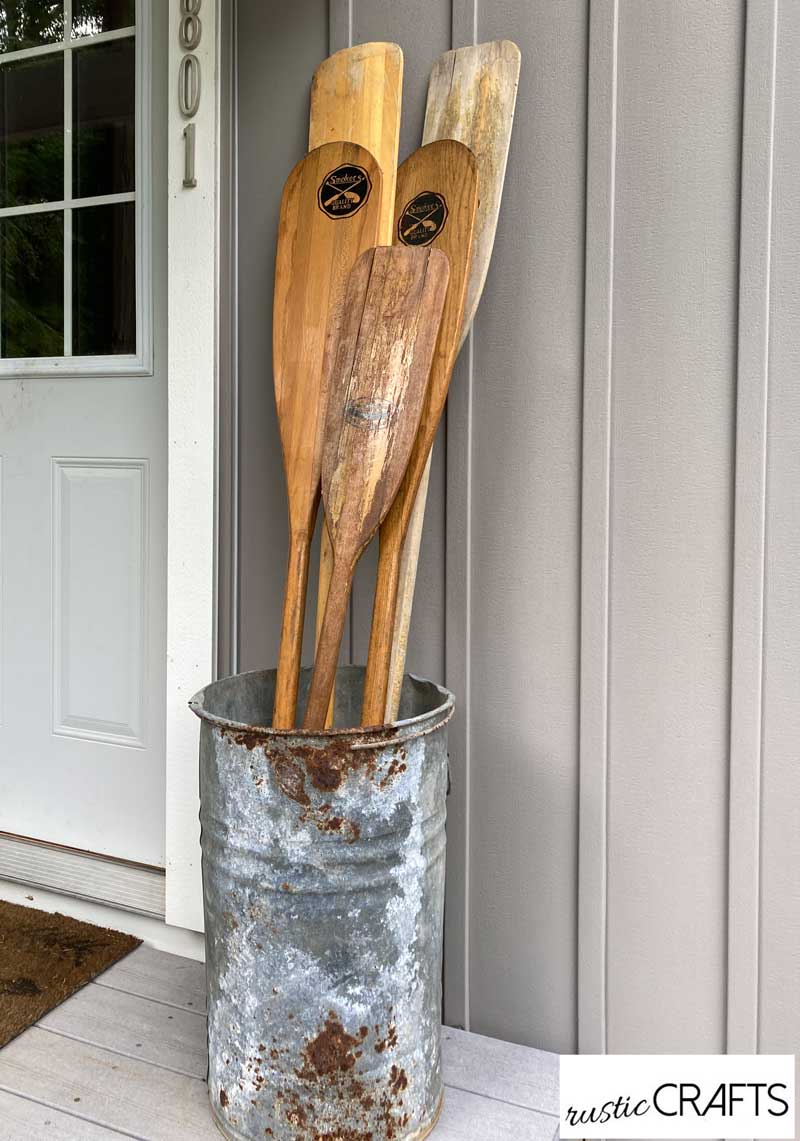 canoe paddle porch decor