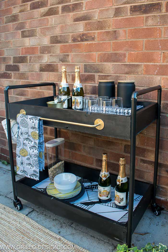 rolling bar cart