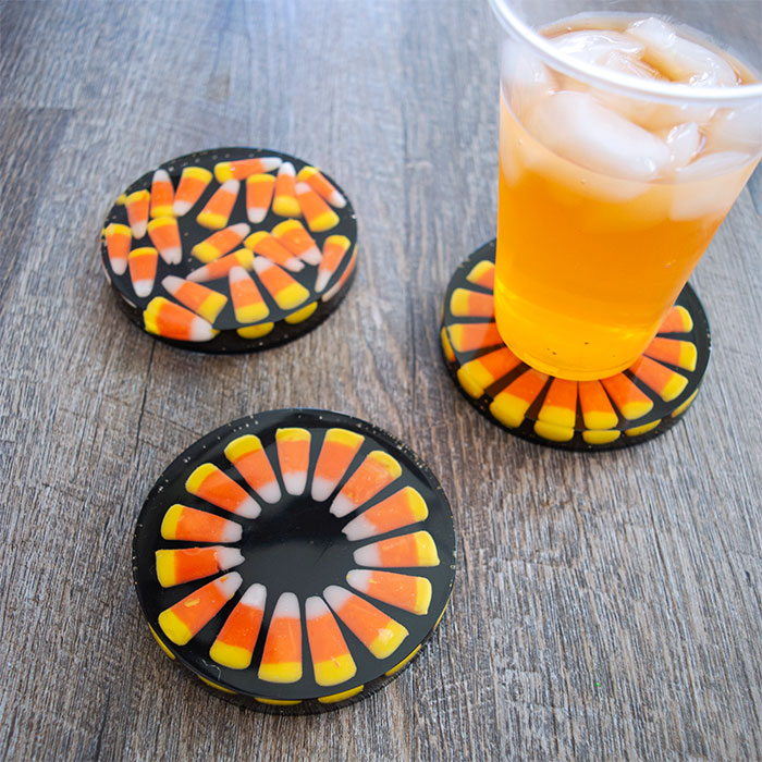 candy corn coasters craft