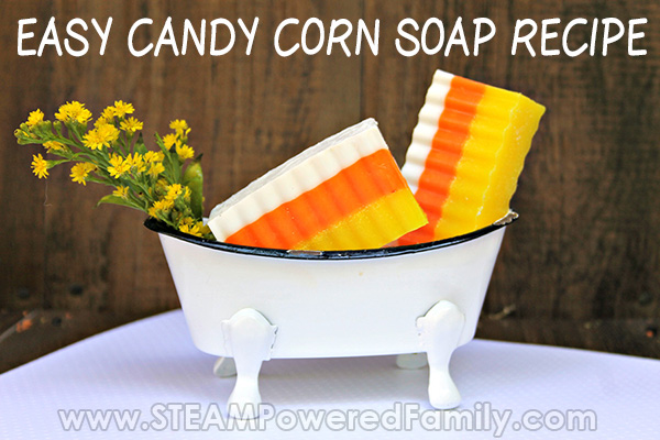 candy corn craft soap