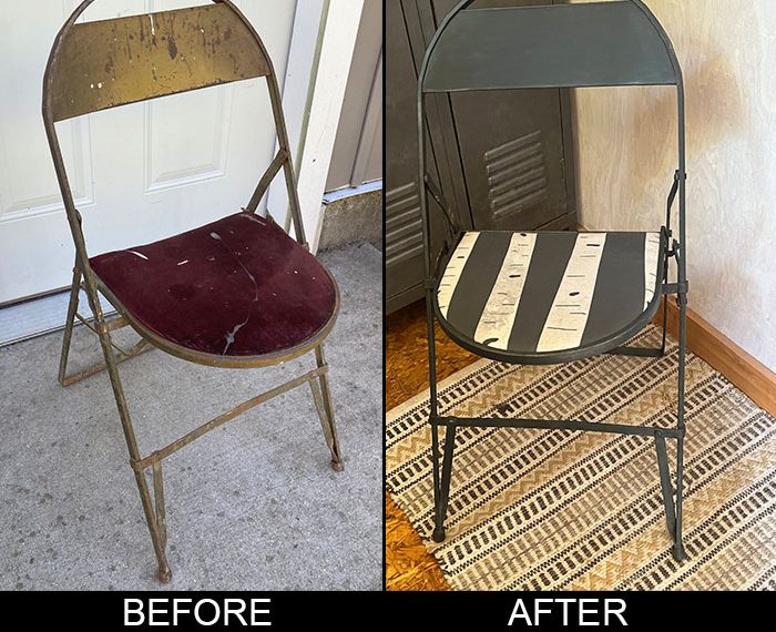 before and after chair makeover