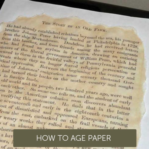 how to age paper