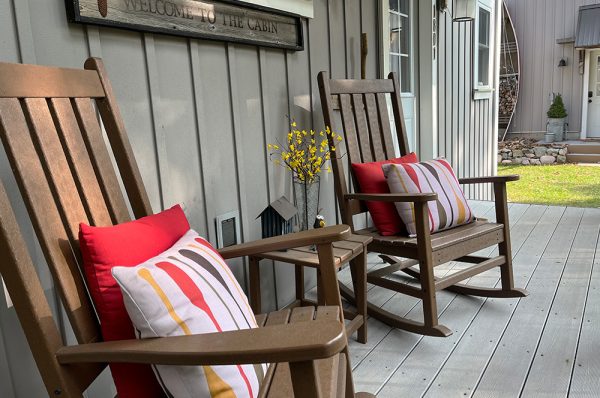 cabin porch welcome